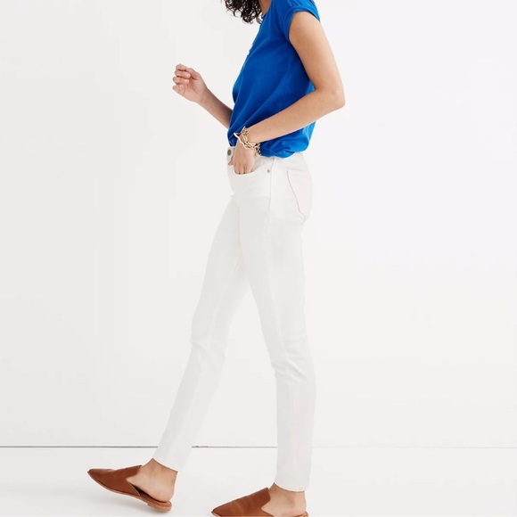 Madewell 9" High-Rise Skinny Jeans in Pure White 28 - Picture 2 of 3